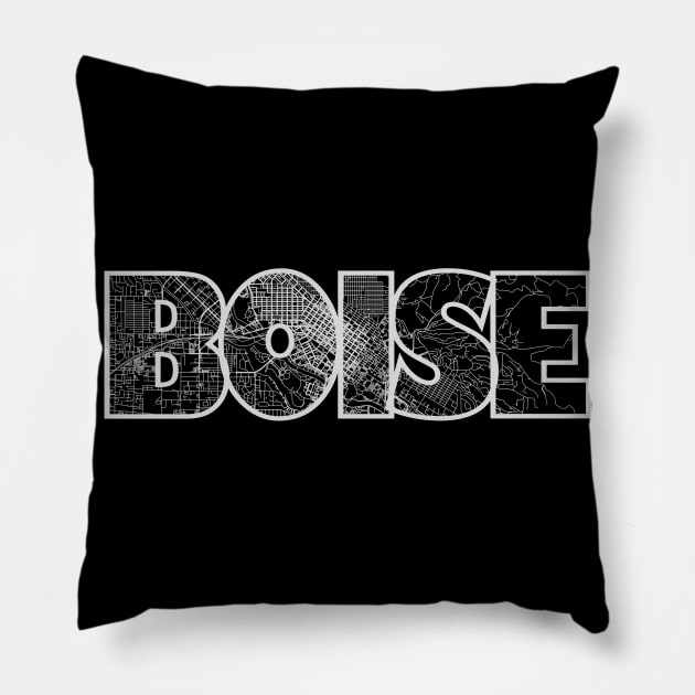 Boise Street Map Pillow by thestreetslocal