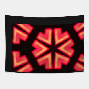 Red Star shape abstract art Tapestry