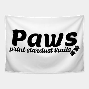 Paws print stardust trails Tapestry