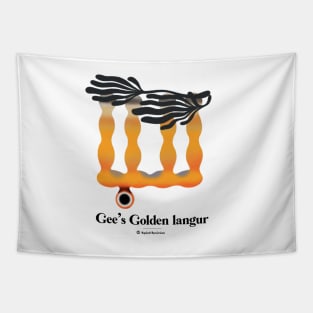 Bold monkey print "Gee Golden Langur" Tapestry