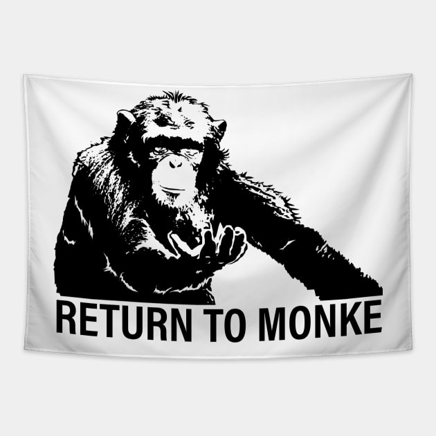 Return to Monke Tapestry by LukeRosenbergCreative