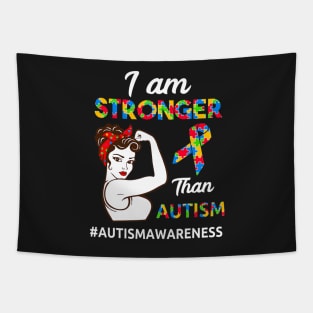 I Am Stronger Than Autism Tapestry