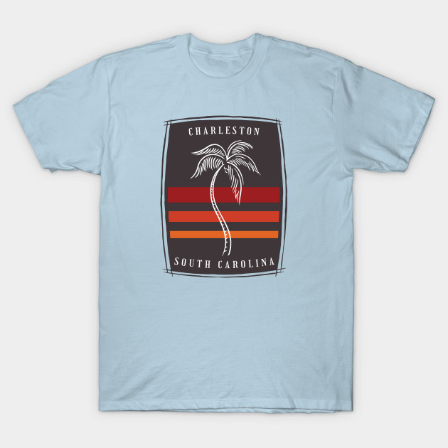 Disover Charleston South Carolina Palm Tree - Charleston South Carolina - T-Shirt