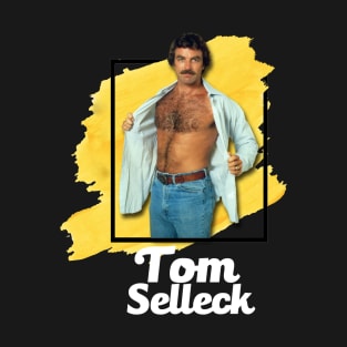 Tom Selleck//Yellow Splash T-Shirt