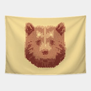 Kumiko Bear Animal Portrait Tapestry