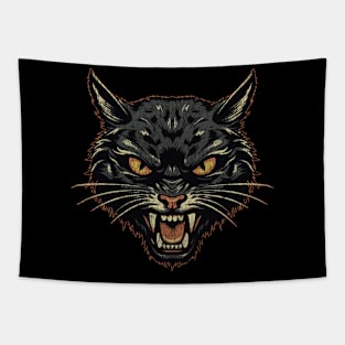 Vintage Black Cat IV Tapestry