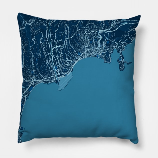 Nice - France Peace City Map Pillow by tienstencil