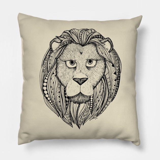 Lion Pillow by LauraKatMax
