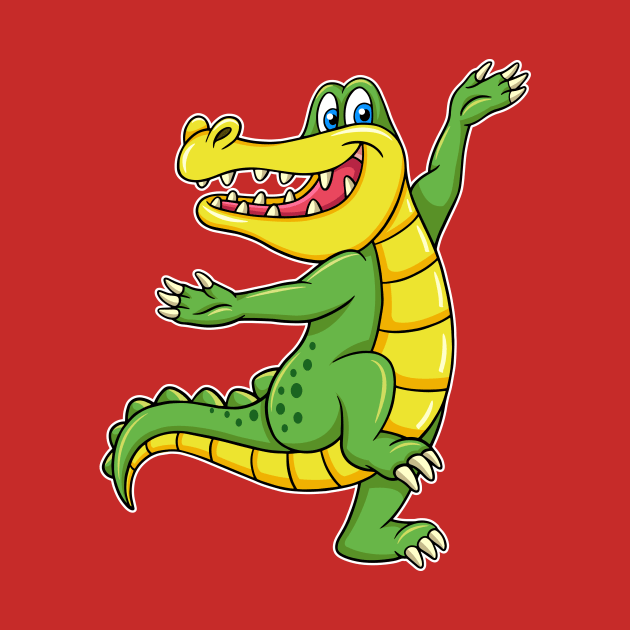 Dancing crocodile cartoon character by tsign703