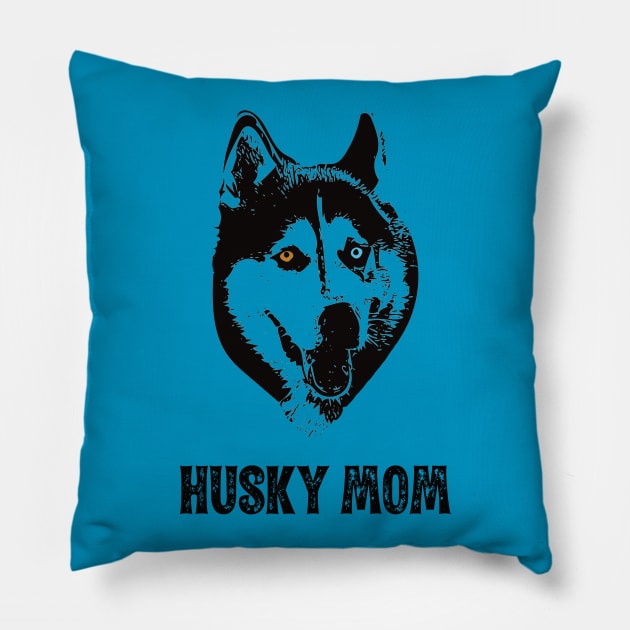 Husky Mom - Siberian Husky Mom Pillow by DoggyStyles