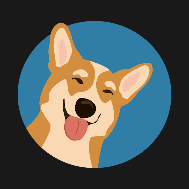 Cute smiling corgi by Lastdrop