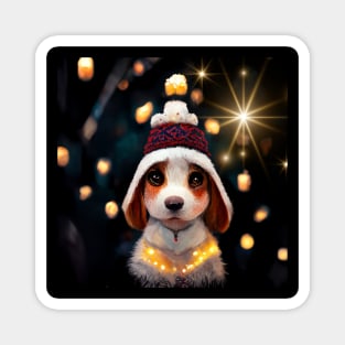 Christmas beagle - xmas dog, cute dog, perfect for kids Magnet