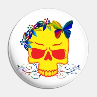 Colorful Skull Pin