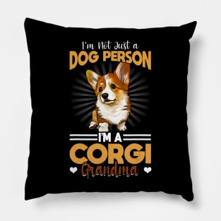 Dog Grandmother Corgi Grandma Dog Lover Pillow
