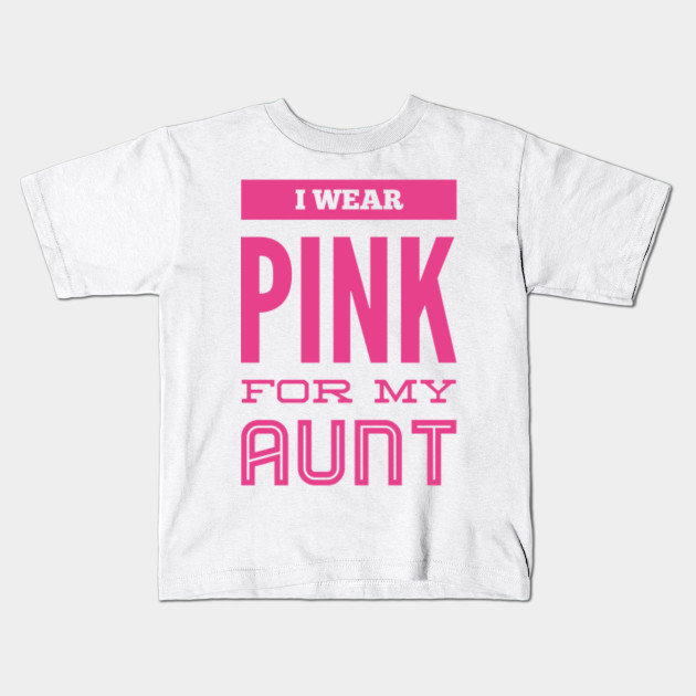 I Wear Pink for Grandma Breast Cancer Awareness Youth Kids T-Shirt Support
