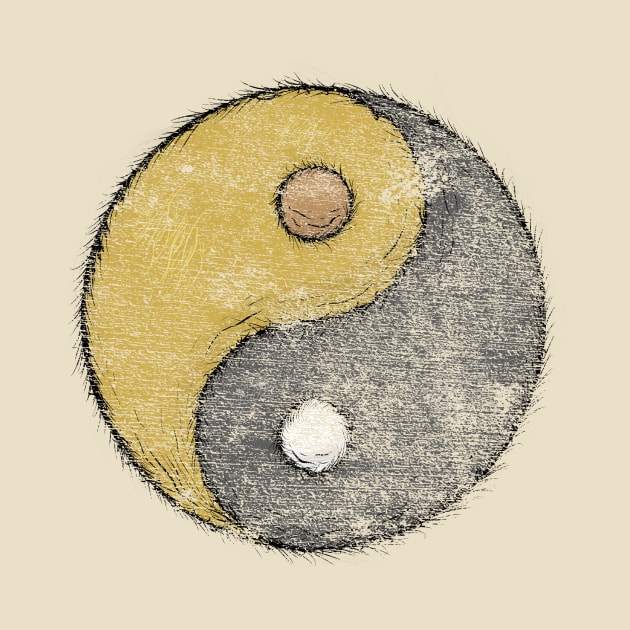 Fuzzy Yin Yang - Distressed by PruneyToons