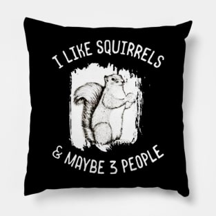 I Like Squirrels Maybe 3 People Pillow