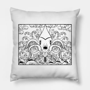 Squid & Kimono Girl Pillow