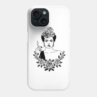 Frida Kahlo artist rose Phone Case