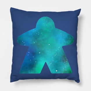 Sky Blue Space with Stars Meeple | Board Game Fan Pillow