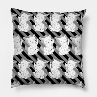 Kitty Final Boss Pattern Pillow