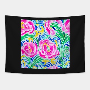 Roses and branches watercolor seamless pattern Tapestry