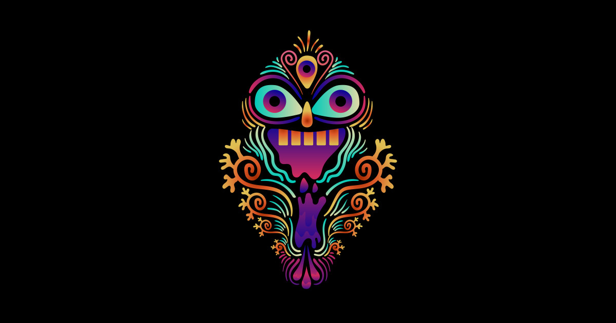 Psychedelic Creature Owl Sticker Teepublic