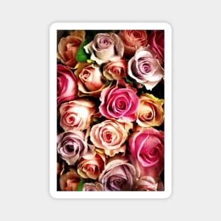 Vintage Rose Bouquet Magnet