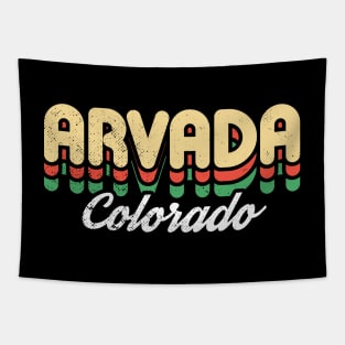 Retro Arvada Colorado Tapestry