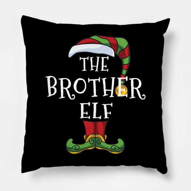 Brother Elf Family Matching Christmas Holiday Group Gift Pajama Pillow by BeesTeez