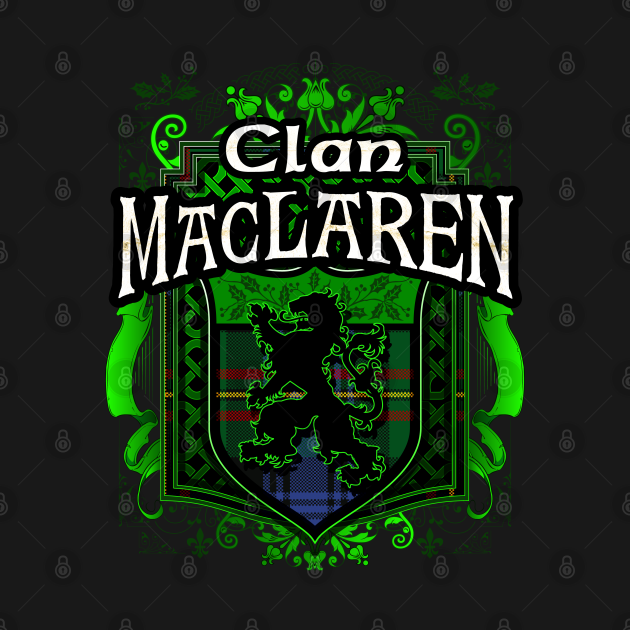 Disover Clan MacLaren Tartan Lion - Scottish Tartan - T-Shirt