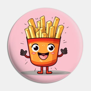 kawaii french fries T-Shirt cute potatofood Pin