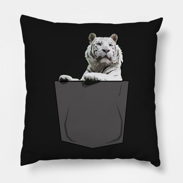 White Tiger in Pocket Pillow by i2studio
