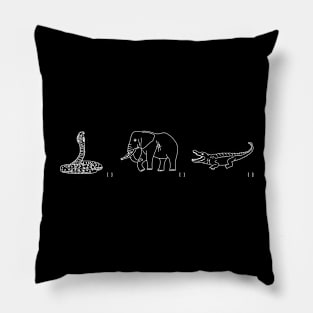 The Test - Elephant - dark colors Pillow