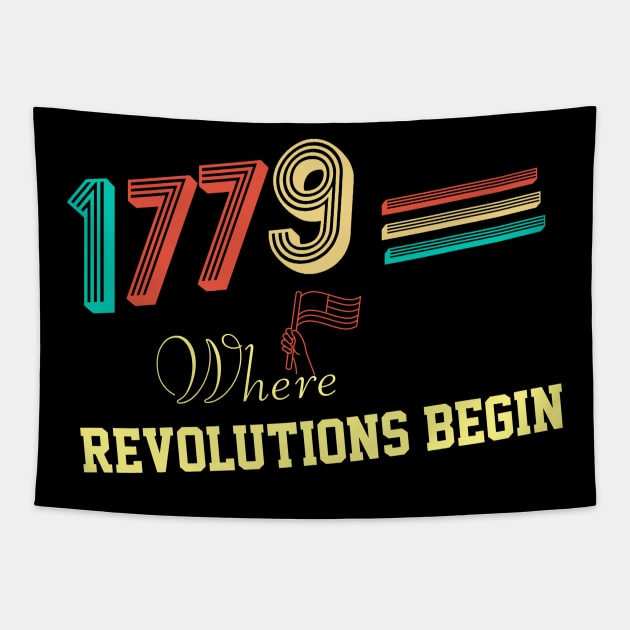 1776 Where Revolutions Begin Tapestry by Hephaestus