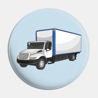 Box truck cartoon illustration Pin