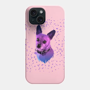 Dog in colorful Phone Case