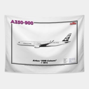 Airbus A350-900 - Airbus "XWB Colours" (Art Print) Tapestry