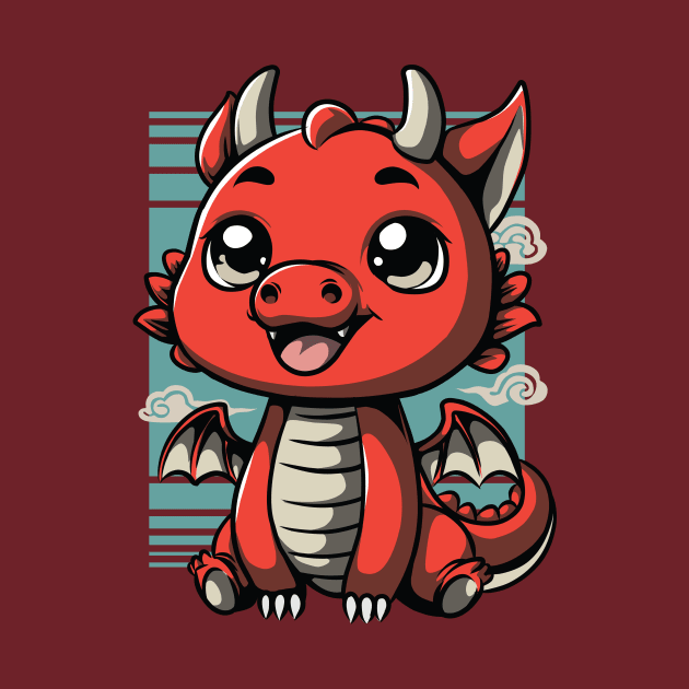 Cute Dragon Celebrate Chinese New Years 2024 T-Shirt by Smilesmile