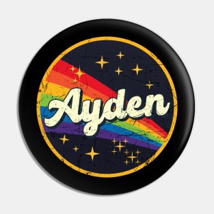 Ayden // Rainbow In Space Vintage Grunge-Style Pin