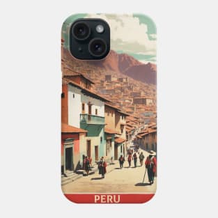 Cusco Peru Tourism Vintage Poster Phone Case