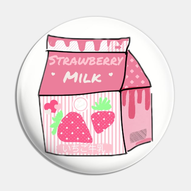 Strawberry Milk Pin by JustNadia