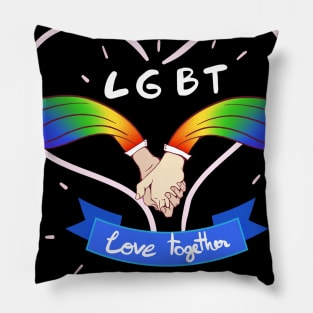 LGBT Love Together, Gay Pride, Gay, Gay Pride Gift, Gifts For Gay, Gifts For Gays, Gift For Gays, Best Gift For Gays, Gift For Gay Ideas, Gay Apparel, Gay Rights Gifts, Gay Rights Apparel, For My Gay Friends Pillow