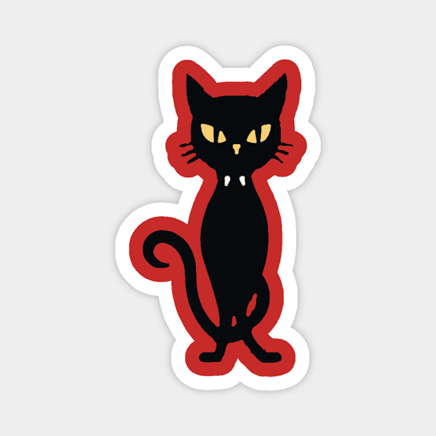Spooky Vampire Cat Magnet by DonWillisJrArt