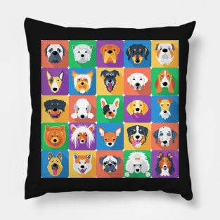 Dogs flat design Pillow