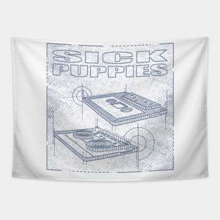 Sick Puppies - Technical Drawing Tapestry