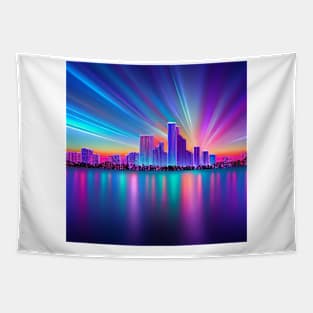 Vaporwave City #1 Tapestry