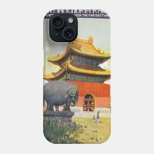 Vintage Travel Poster Japan South Manchuria Railway Phone Case by vintagetreasure