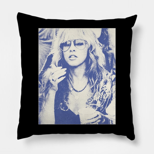 Stevie Nicks-Vintage Halftone Pillow by Ecsa