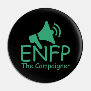 ENFP The Campaigner MBTI types 8C Myers Briggs personality gift with icon Pin